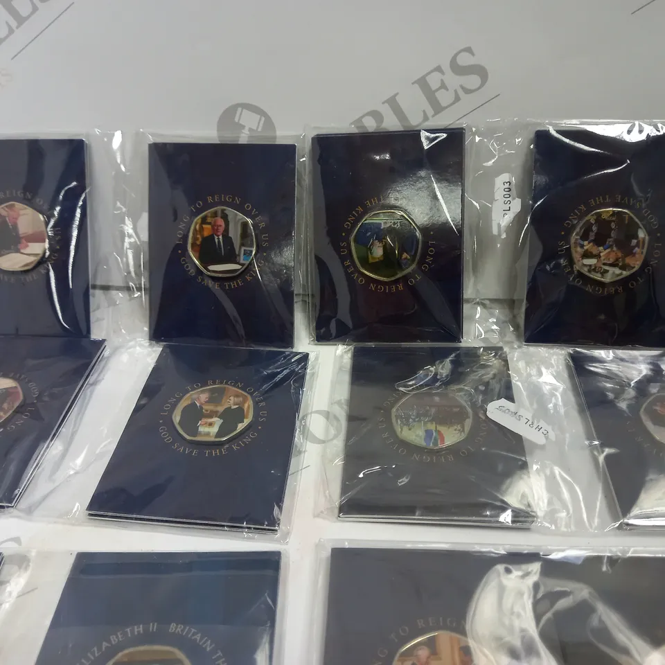 BAG TO CONTAIN APPROX. 24 X ASSORTED BRITISH THEMED COLLECTORS MEDALS/COINS. DESIGNS VARY 