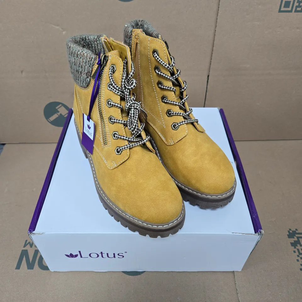 LOTUS LAURYN YELLOW BOOTS – UK 6
