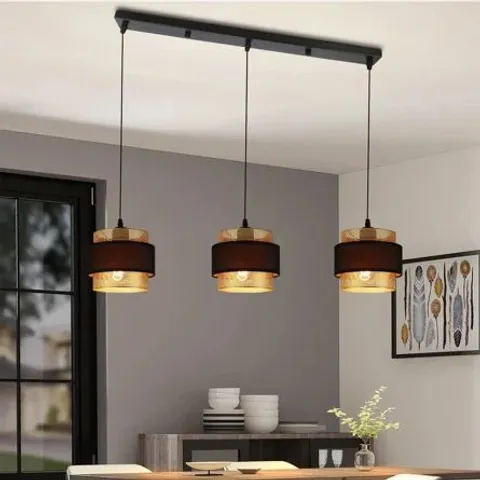 BOXED 3-LIGHT KITCHEN ISLAND DOME PENDANT