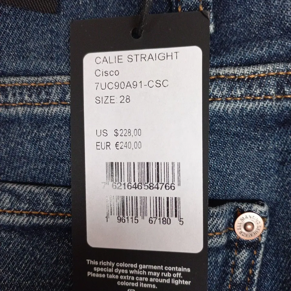 CALIE STRAIGHT JEANS – LUXE VINTAGE DENIM, UK 10 (US 28), SIZE 28