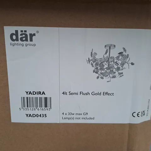4LT SEMI FLUSH GOLD EFFECT 