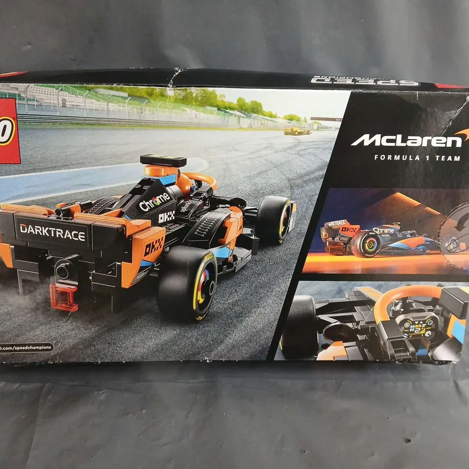 BOXED LEGO SPEED CHAMPION 2023 MCLAREN F1 RACE CAR - 76919