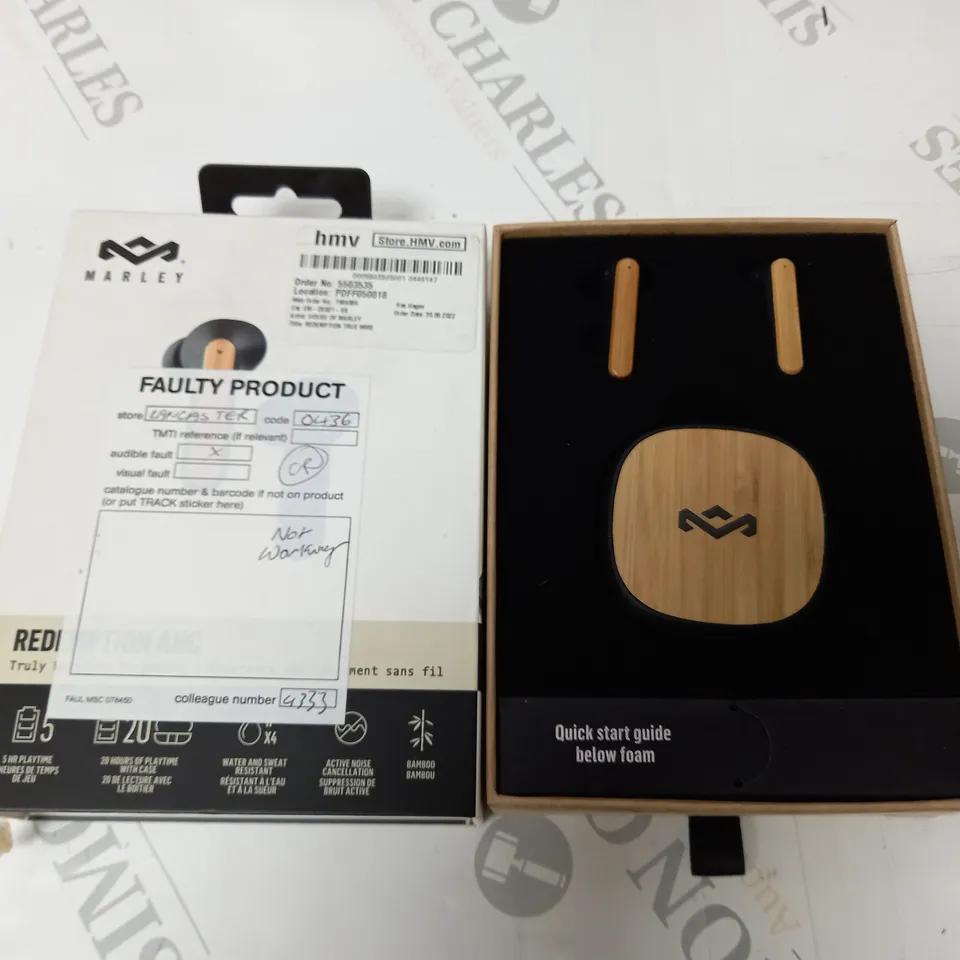 BOXED MARLEY REDEMPTION ANC TRULY WIRELESS EARPHONES