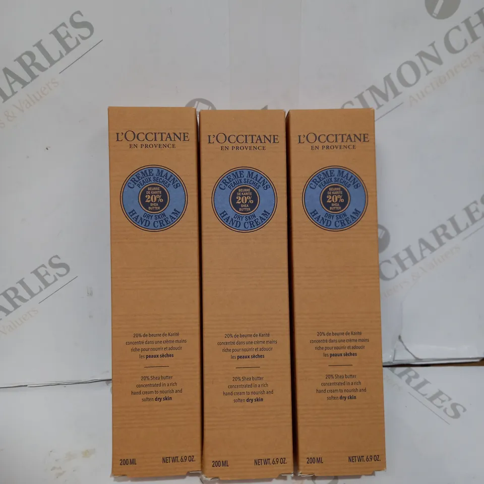 L'OCCITANE SUPERSIZE SHEA HAND CREAM TRIO 200ML