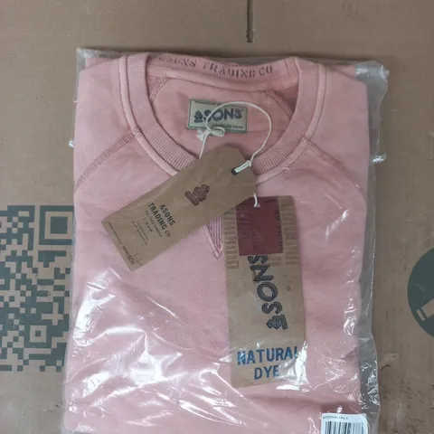 BAGGED & SONS ELLIS SWEATSHIRT IN PINK SIZE MEDIUM