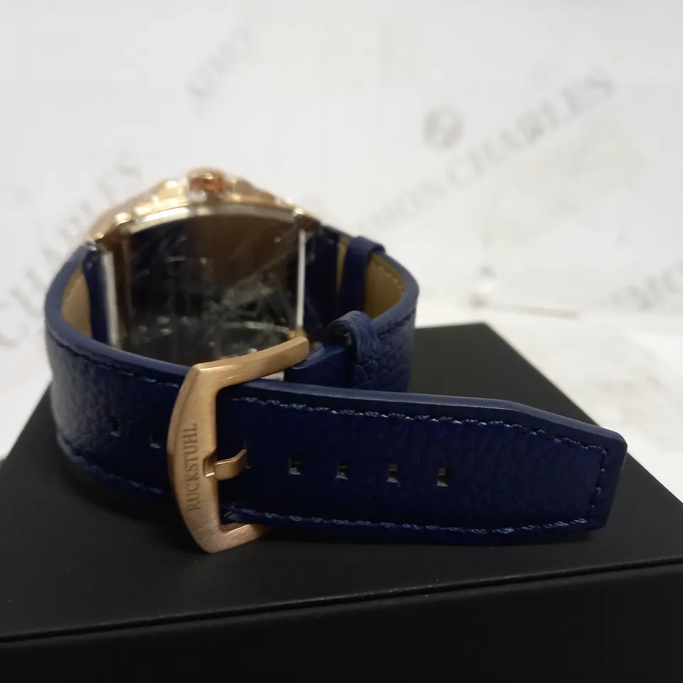 RUCKSTUHL TRIPLE DIAL LEATHER STRAP WRISTWATCH RRP £560