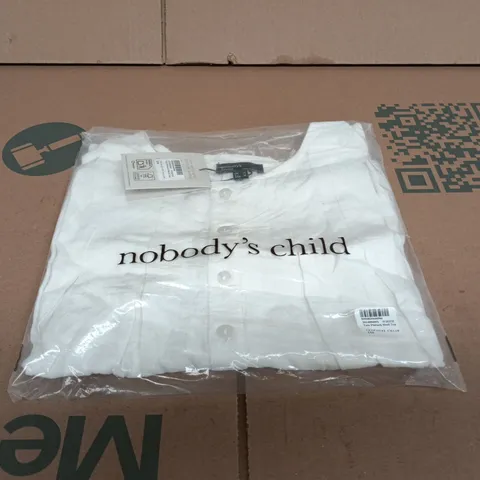 NOBODYS CHILD WHITE TATE PINTUCK SHELL TOP UK14 TAGGED
