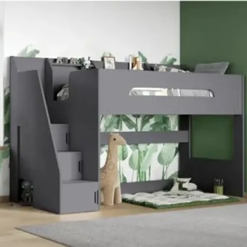 BOXED FLAIR STEPASIDE STAIRCASE HIGH SLEEPER - GREY (4 BOXES)