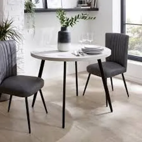 BOXED ZURI ROUND DINING TABLE - CONCRETE EFFECT (1 BOX)