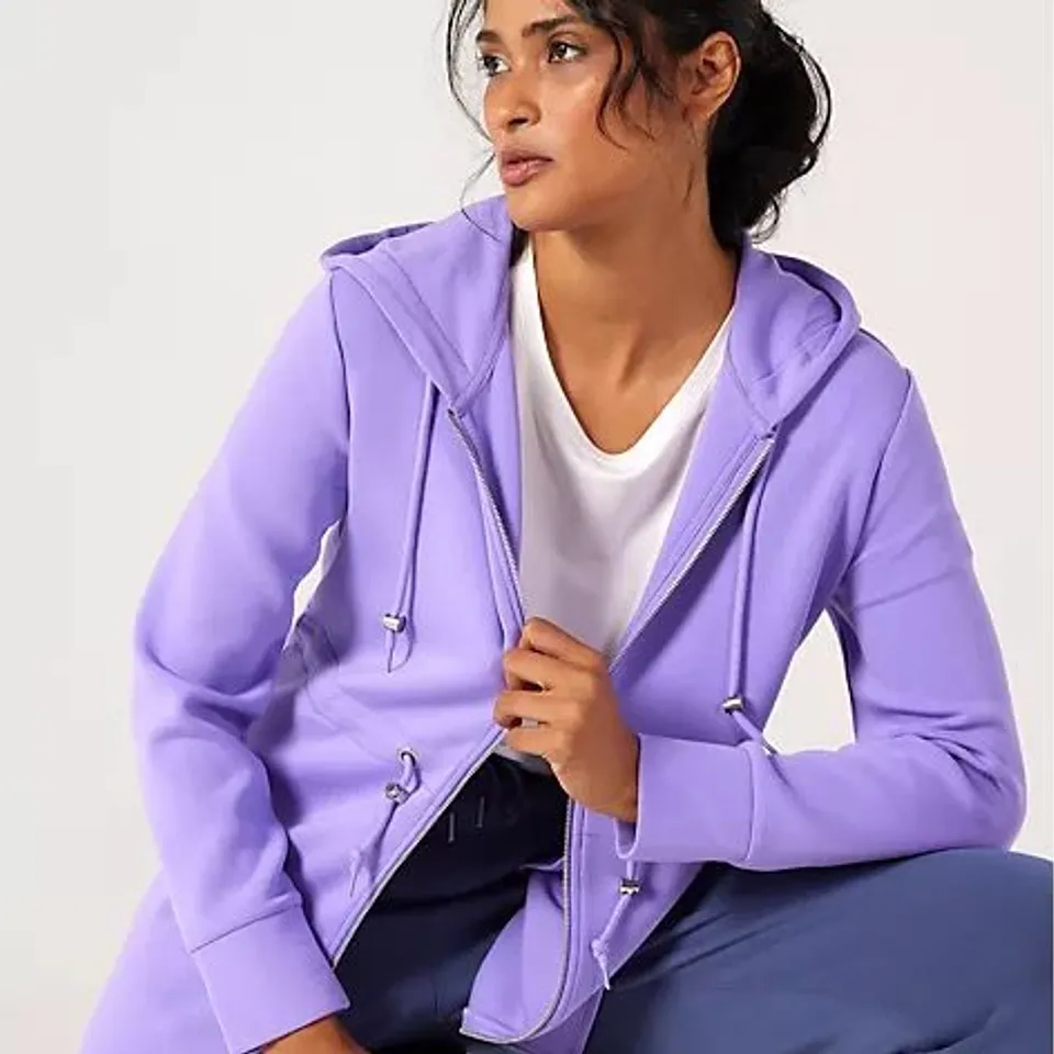 RUTH LANGSFORD LEISUREWEAR ZIP JACKET LILAC LARGE