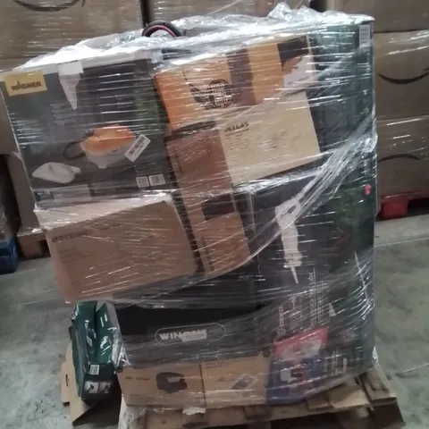 PALLET CONTAINING A LARGE QUANTITY OF POWER TOOLS TO INCLUDE;CORDLESS HEDGE TRIMMER,CORDLESS POLE PRUNER,ANGLE GRINDER,CIRCULAR SAW