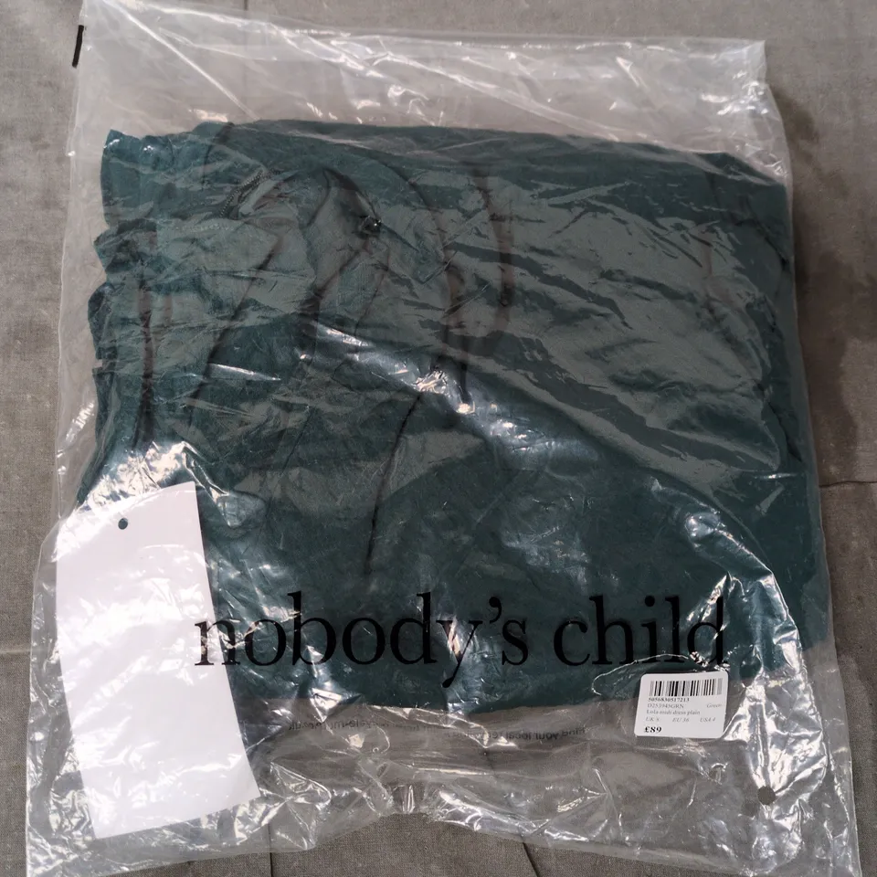 BAGGED NOBODY'S CHILD LOLA MIDI DRESS IN GREEN SIZE UK 8
