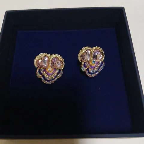 BUTLER & WILSON PANSY EARRINGS