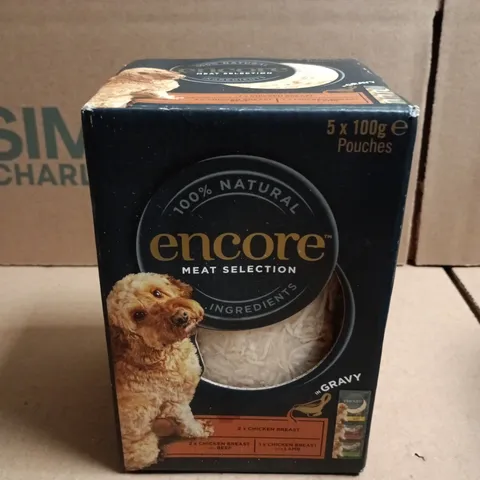 ENCORE MEAT SELECTION DOG FOOD POUCHES IN GRAVY – 5 × 100G 