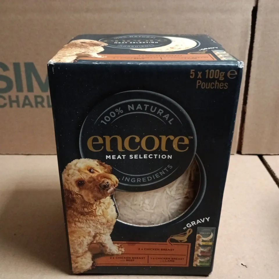 ENCORE MEAT SELECTION DOG FOOD POUCHES IN GRAVY – 5 × 100G 