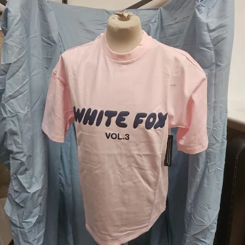 WHITE FOX OFFSTAGE OVERSIZED TEE – POSY PINK, UK XXS (3XS/XXS)