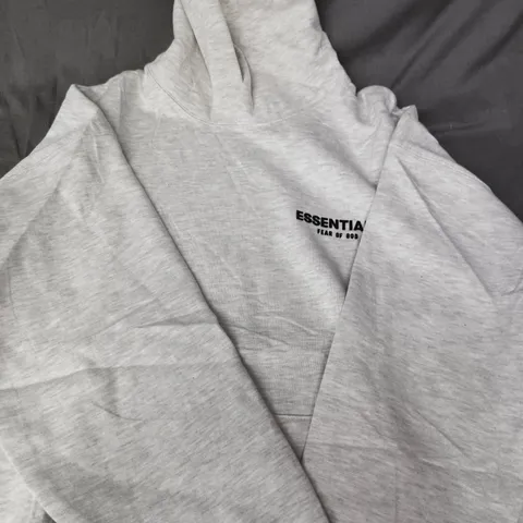 ESSENTIALS FEAR OF GOD HOODIE IN LIGHT GREY SIZE MEDIUM