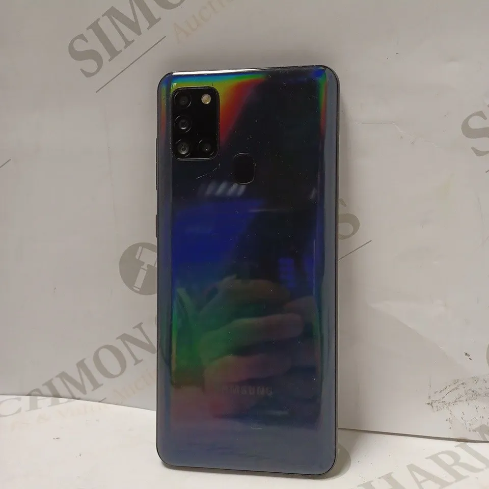 BOXED SAMSUNG A 21S WITH OIL SLICK BACK