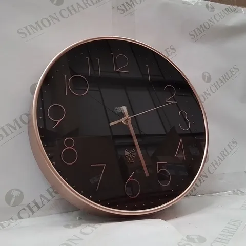 BOXED WALL CLOCK -BLACK/ROSE GOLD-
