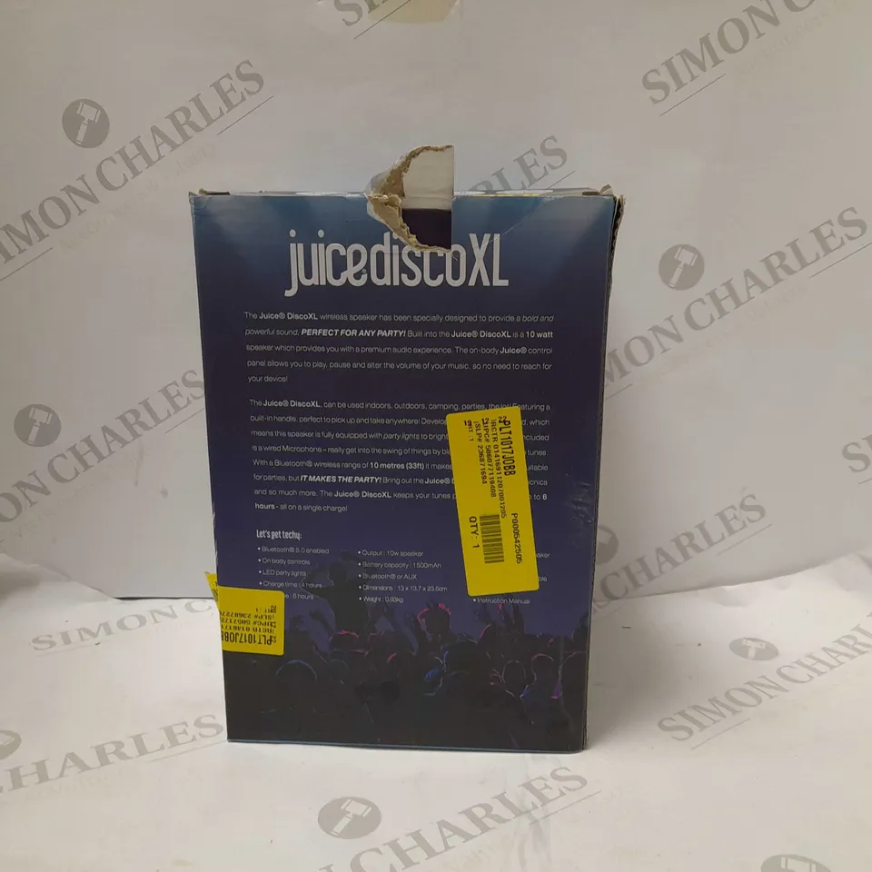 JUICE DISCO-XL KARAOKE SET WITH MICROPHONE