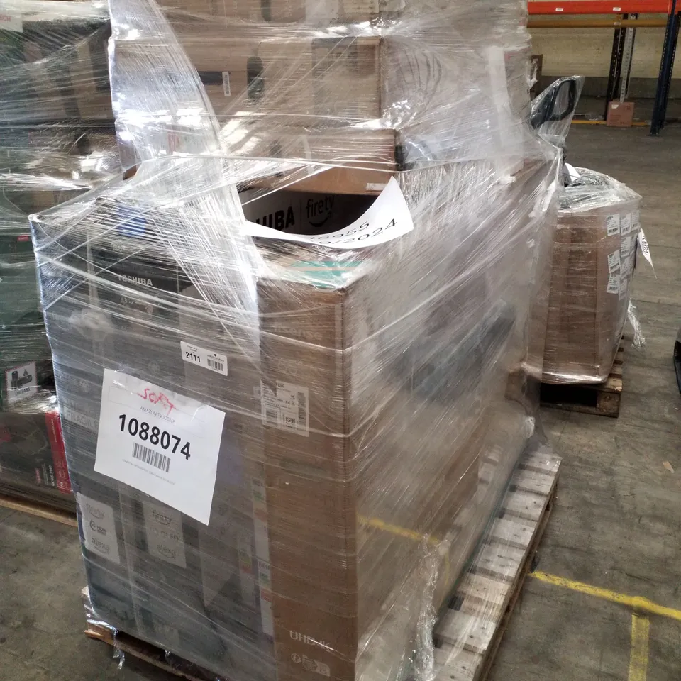 PALLET OF APPROXIMATELY 9 UNPROCESSED RAW RETURN TELEVISIONS TO INCLUDE;