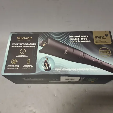 BOXED REVAMP HOLLYWOOD CURL AUTO-ROTATE CERAMIC CURLER CL-2000X-GB 