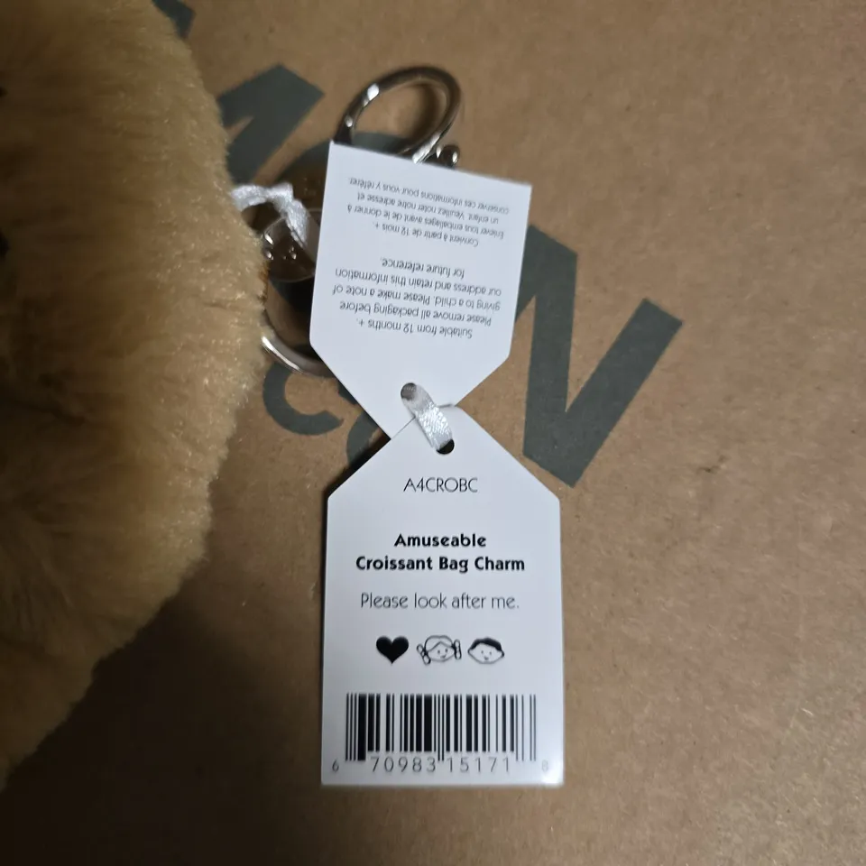 JELLYCAT AMUSEABLE CROISSANT BAG CHARM 