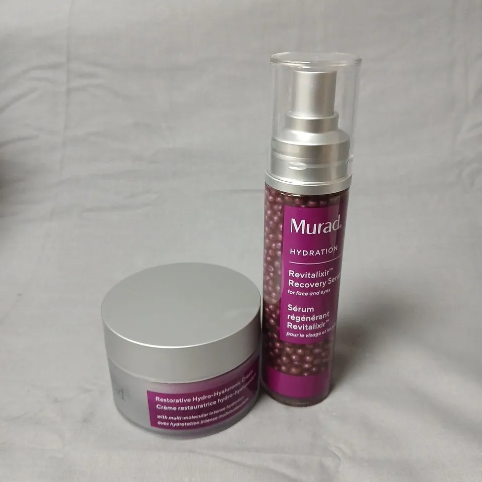 BOXED MURAD HYDRATION DUO: RESTORATIVE HYDRO-HYALURONIC CREAM & REVITALIXIR RECOVERY SERUM