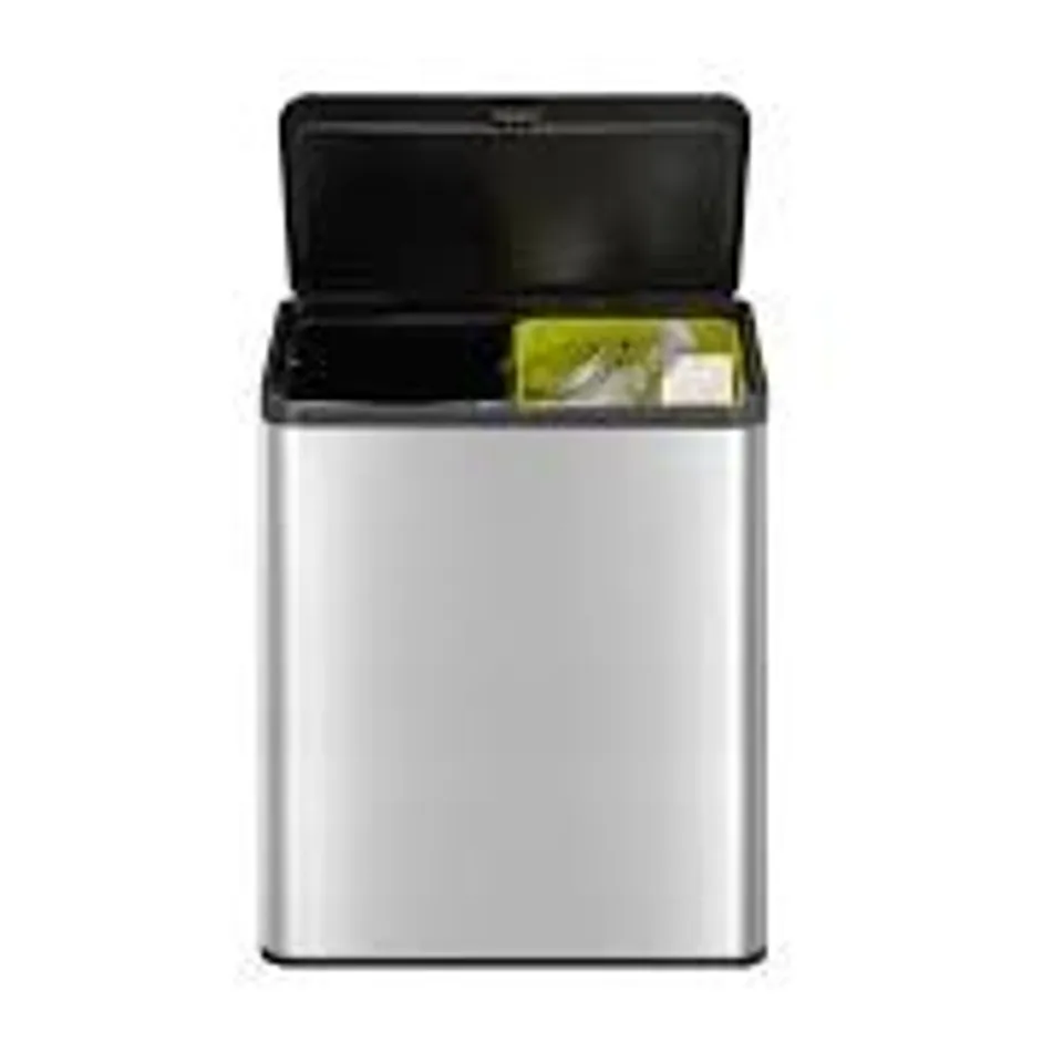 BOXED ESSENTIAL TOUCH RECYCLING STEEL RECYCLING BIN 40L (1 BOX)