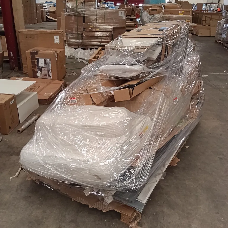 PALLET OF ASSORTED, INCOMPLETE FURNITURE PARTS AND PIECES 