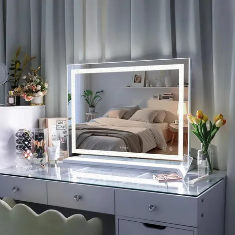 BOXED VANITII CRYSTAL HOLLYWOOD VANITY MIRROR WITH BLUETOOTH-HOLLYWOOD LED STRIP MUSIC MIRROR