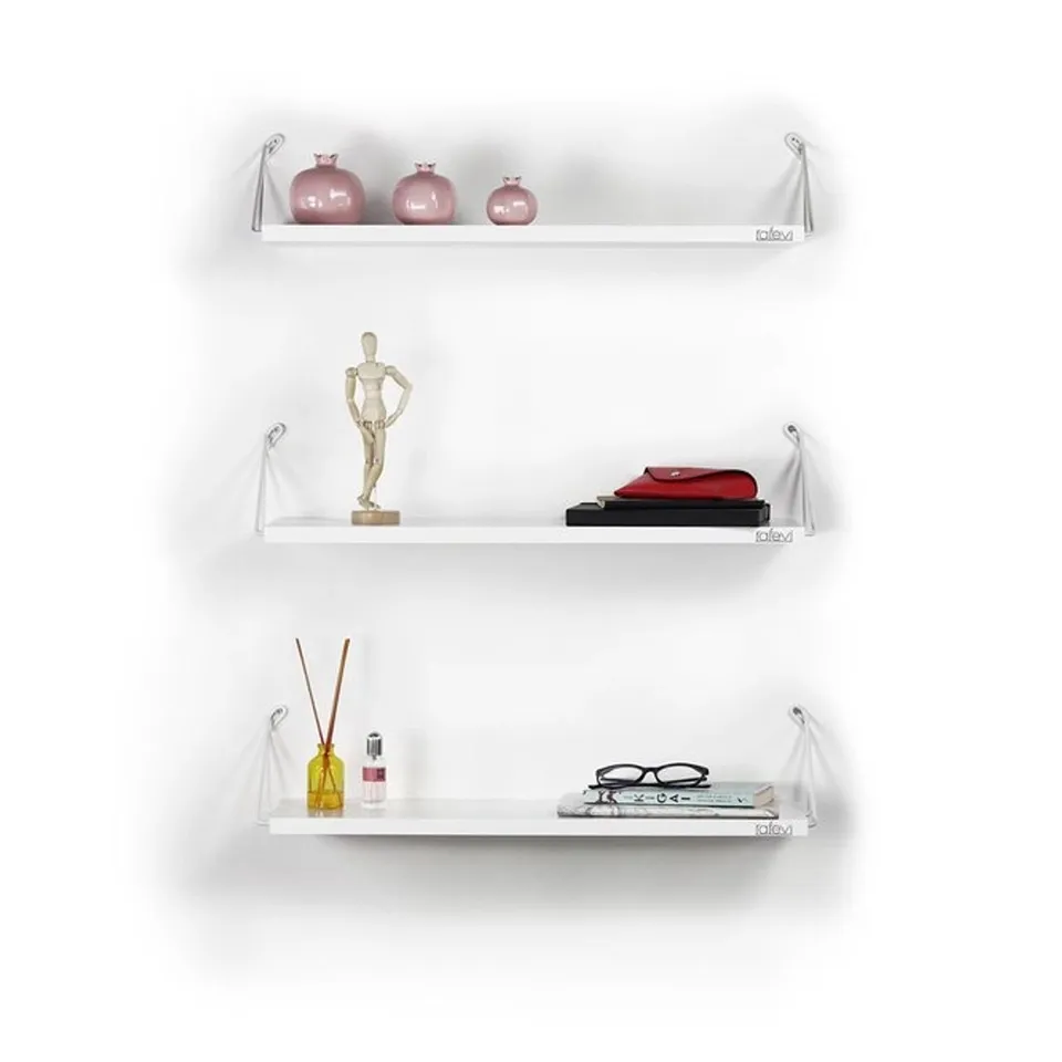 BOXED RAFEVI ALTAI TRIPLE SHELF, WHITE (1 BOX)