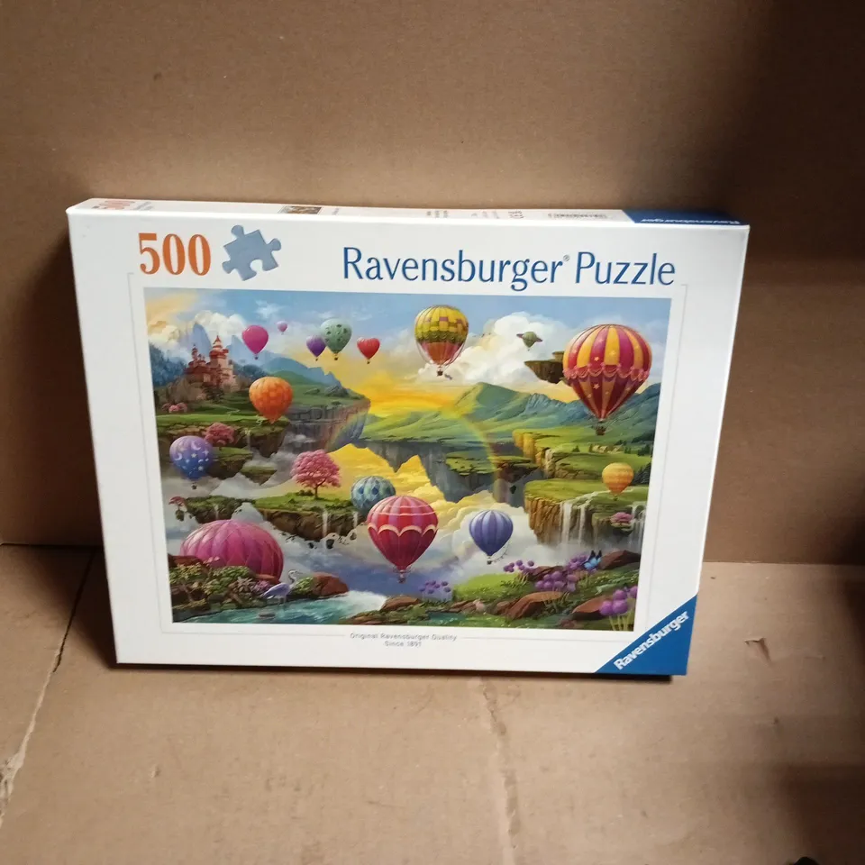 SEALED RAVENSBURGER 500-PIECE PUZZLE - AIR BALLOON VALLEY