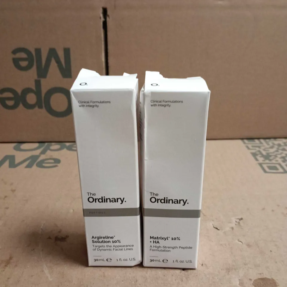 2 X THE ORDINARY PRODUCTS: MATRIXYL 10% + HA, + ARGIRELINE SOLUTION 10%
