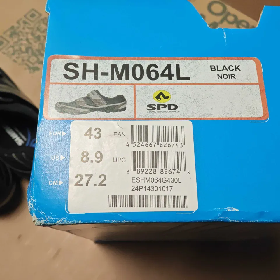 SHIMANO SH-M064L CYCLING SHOES – MEN'S, UK9 (EU43), BLACK/GRAY