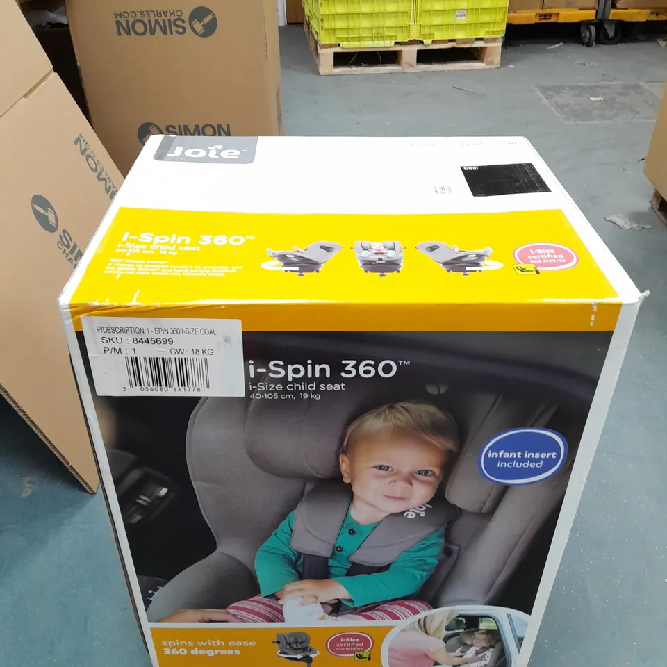 JOLE I-SPIN 360 CHILD SEAT COAL - COLLECTION ONLY