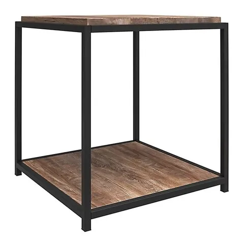 BOXED DOREL QUINCY END TABLE WEATHERED OAK (1 BOX)