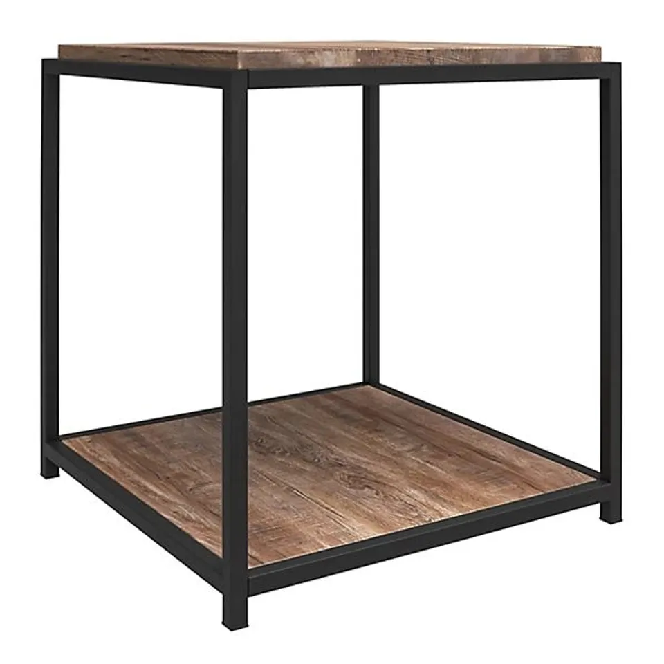 BOXED DOREL QUINCY END TABLE WEATHERED OAK (1 BOX)