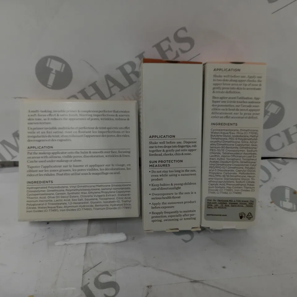 BOXED PERRICONE MD SET OF 3 BRONZER, HIGHLIGHTER AND INSTANT BLUR