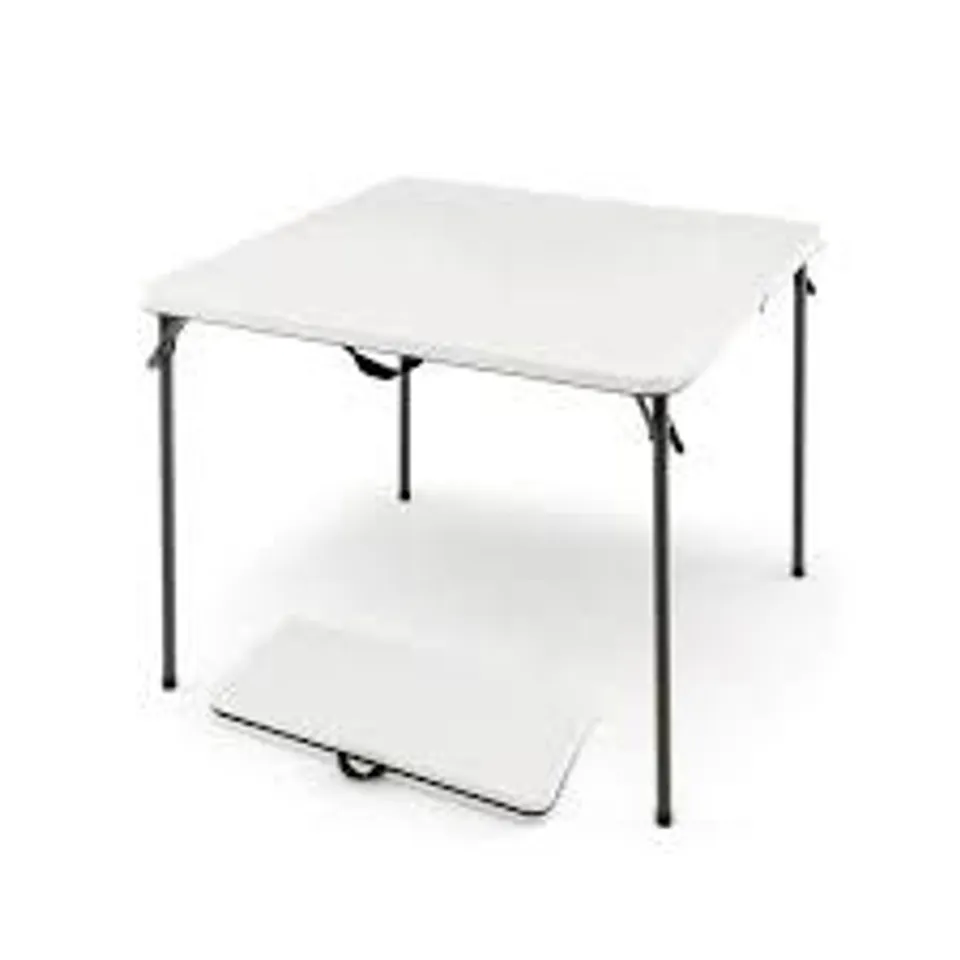 BOXED COSTWAY GREY FOLDING CAMPING TABLE WITH HANDLE