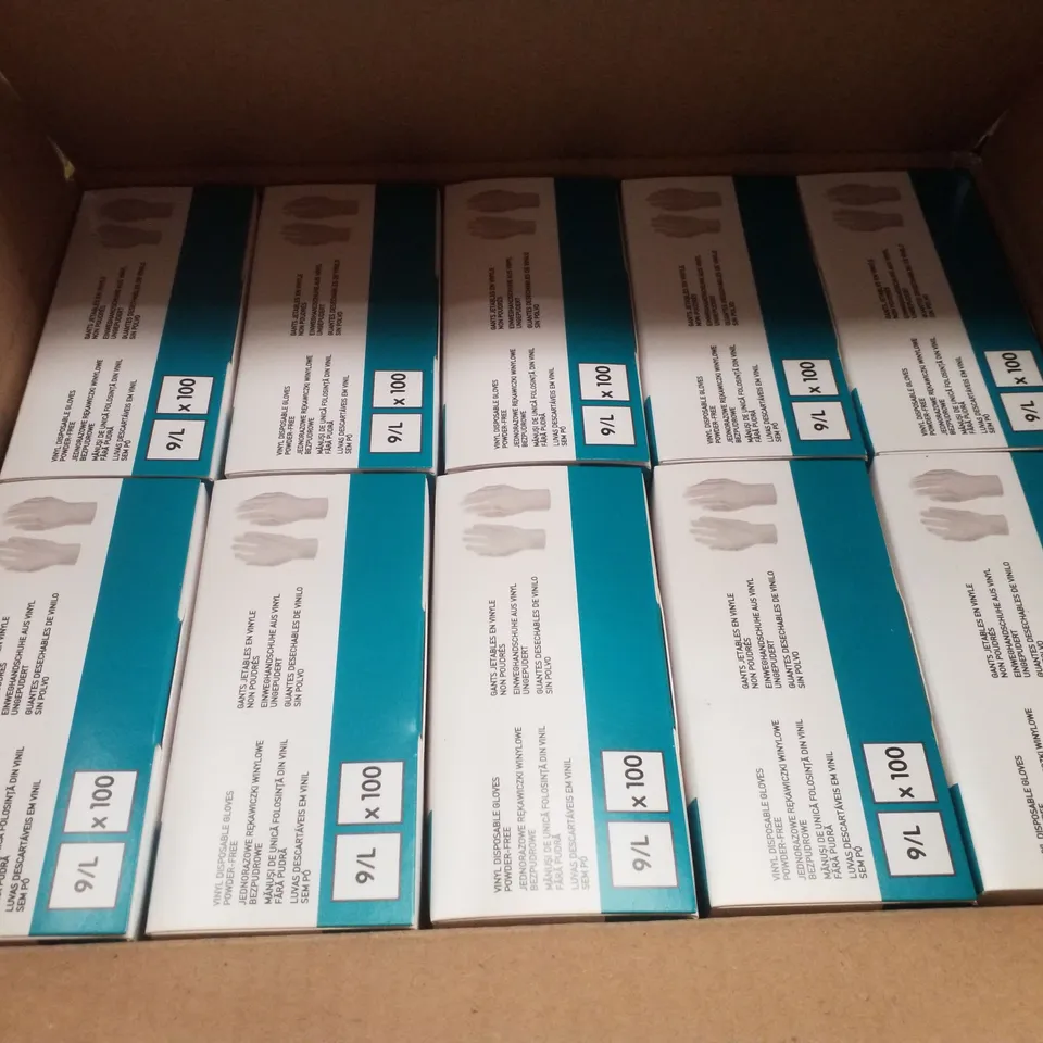 PALLET CONTAINING APPROXIMATELY 600 INTCO VINYL GLOVES 100PK LARGE