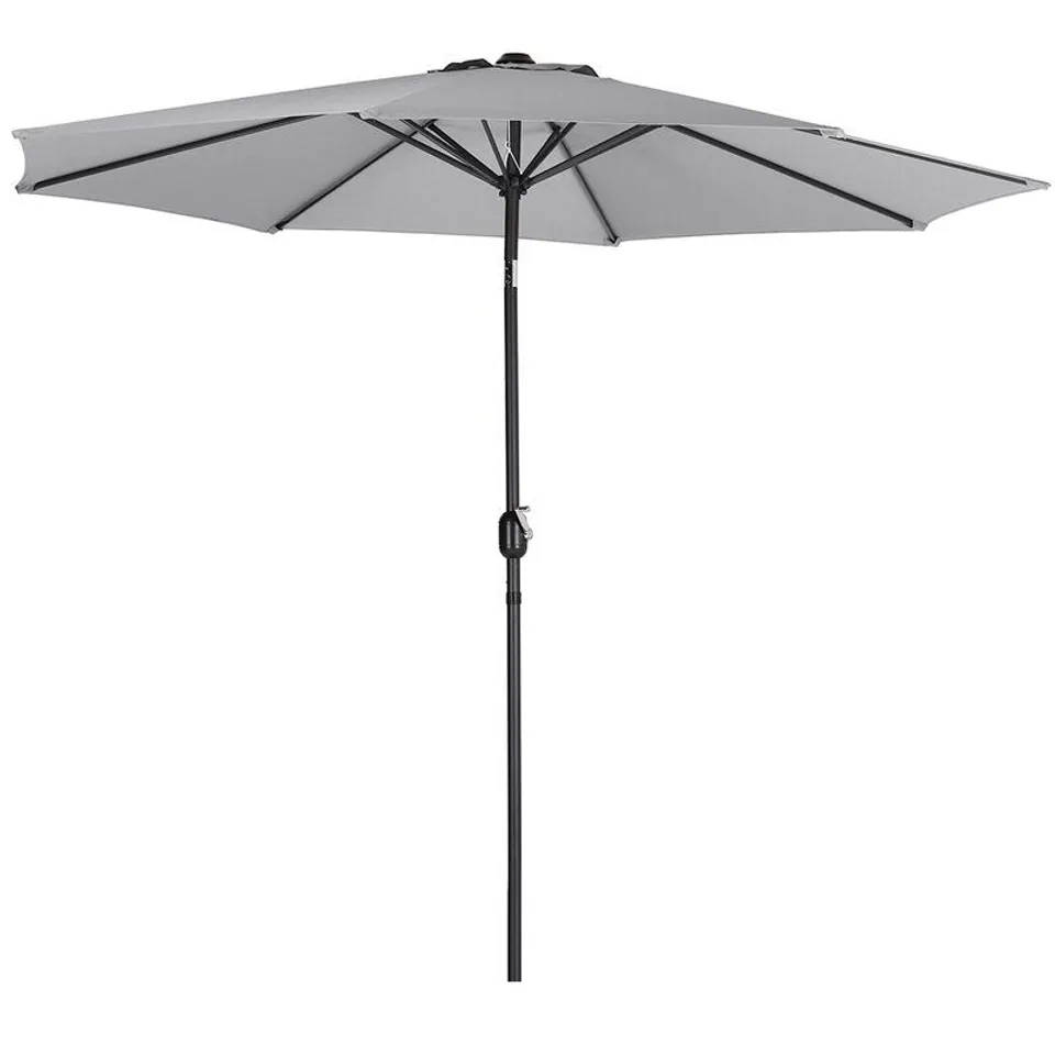 BOXED CHLOE 3M TRADITIONAL PARASOL - LIGHT GREY FINISH