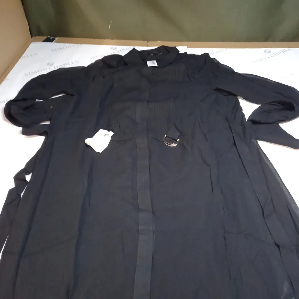 KAREN MILLEN VISCOSE PINTUCK SHIRT MIDI DRESS SIZE 12