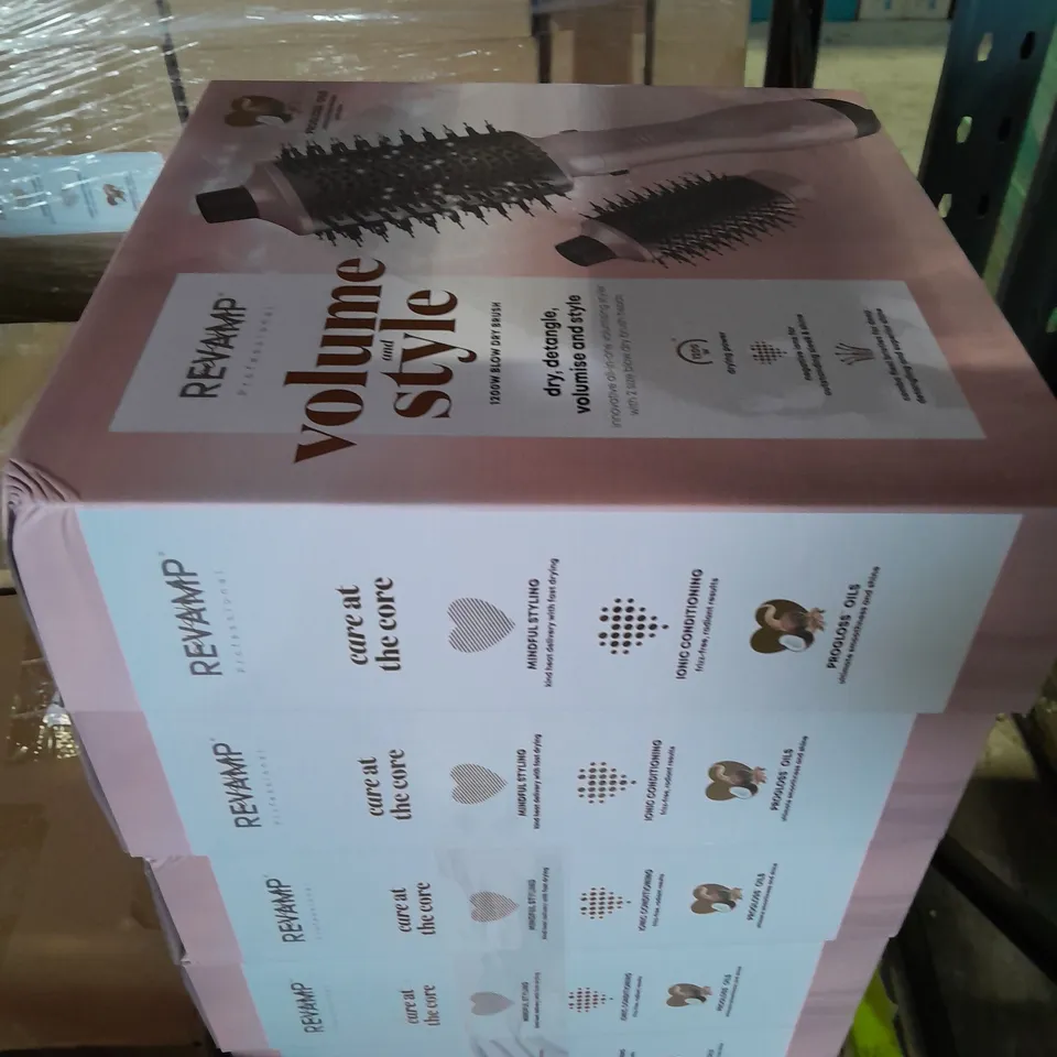 LOT OF 5 BOXED REVAMP VOLUME & STYLE 1200W BLOW DRY BRUSH