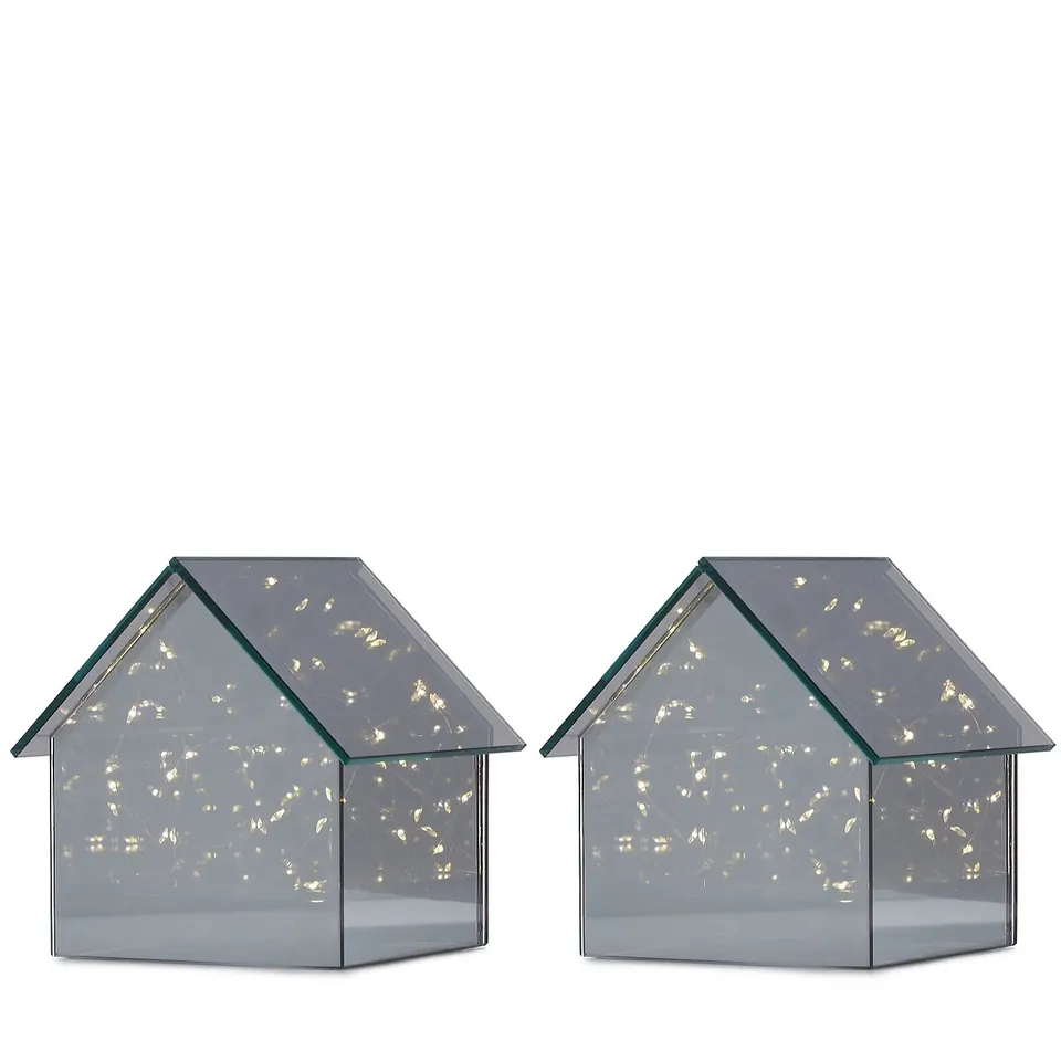 HOME STORIES SET OF PRE LIT TWINKLE HOUSES