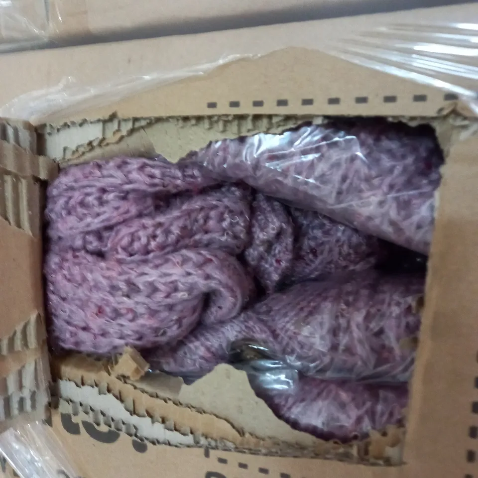 APPROXIMATELY 55 MULTI YARN CROPPED CARDIS IN PURPLE MULTI ALL IN VARIOUS SIZES - COLLECTION ONLY