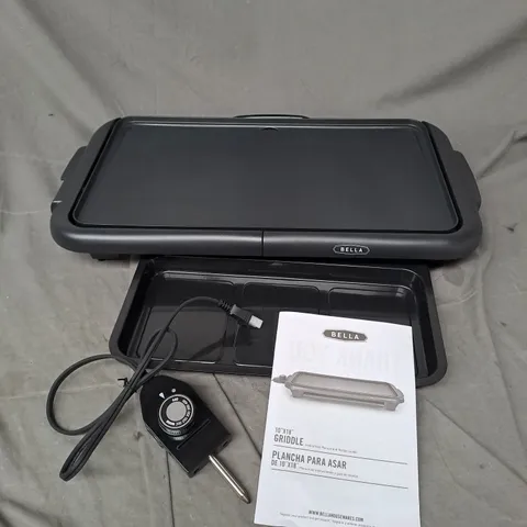 BOXED BELLA 10"X18" GRIDDLE IN BLACK