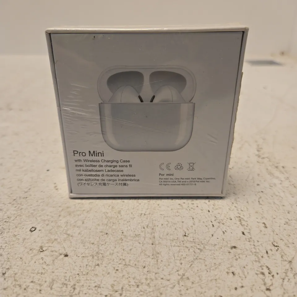 PRO MINI EARBUDS WITH WIRELESS CHARGING CASE BOXED SEALED