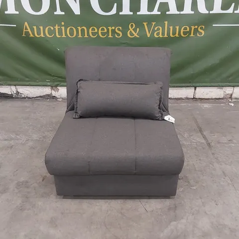 QUALITY DESIGNER APPLEY SINGLE SEATER SOFA BED - CHARCOAL GREY