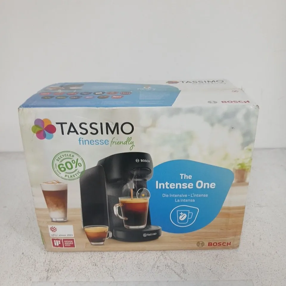 BOXED BOSCH TASSIOMO FINESSE FRIENDLY THE INTENSE ONE DRINKS MACGHINE TAS16X